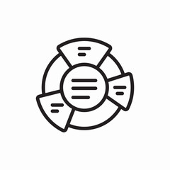 Poster - Business statistics circular data icon vector sign