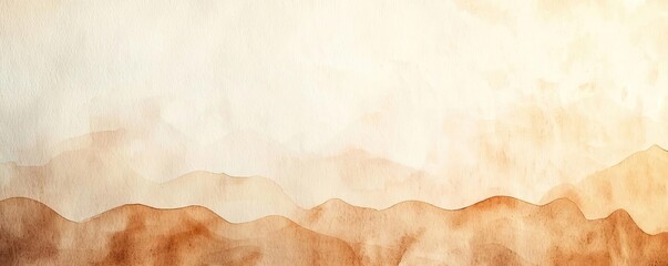 Poster - Paper watercolor idea. Abstract watercolor background with warm earthy tones and soft gradient effects.