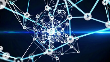 Fototapete - Exploring the intricate world of networks and connections in a digital landscape