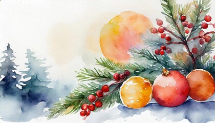 Aufkleber - Imbolc new year, copy space on a side, watercolor art style