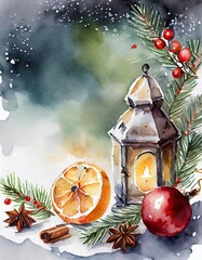 Aufkleber - Imbolc new year, copy space on a side, watercolor art style