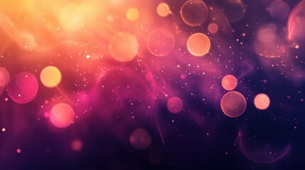 Wall Mural - colorful abstract background with vibrant bokeh lights creating an enchanting atmosphere in a dreamy