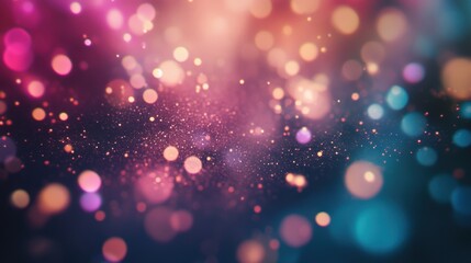 Wall Mural - vibrant bokeh lights create a dreamy atmosphere in a colorful abstract background at night