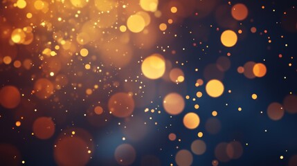Wall Mural - sparkling bokeh in warm golden tones creates a magical atmosphere during a festive evening celebrati