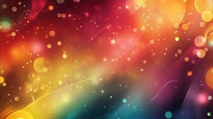 Colorful abstract background with vibrant bokeh lights and smooth gradients in a dynamic composition