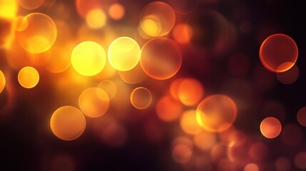 Wall Mural - shimmering bokeh lights creating an enchanting atmosphere in a warm, cozy setting