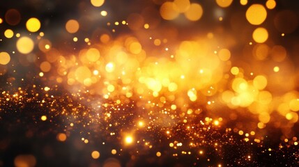 Wall Mural - golden sparkles create a mesmerizing backdrop full of light and color that captivates the viewer's a