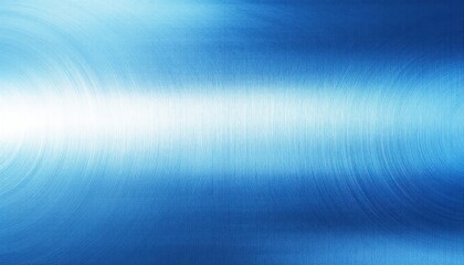 Poster - Abstract blue brushed metal texture with circular patterns
