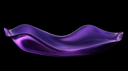 Fototapete - Abstract purple liquid wave form on black background.