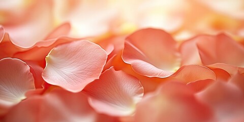 Leinwandbilder - Delicate blurred pastel rose petals create a soft, dreamy floral background with shades of pink and cream for elegant card designs.