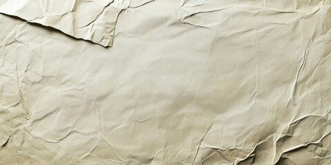 Poster - Aged wrinkled ecru paper background with subtle textures and soft hues creates a vintage aesthetic ideal for creative projects and designs.