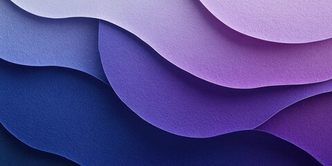 Fototapete - Textured gradient background in shades of navy blue, white, and violet displaying smooth, wavy layers for a modern abstract design.