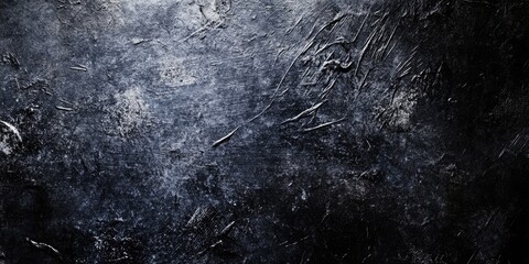 Poster - Textured black background featuring deep scratches and subtle spots creating a vintage, grunge effect ideal for creative design projects.