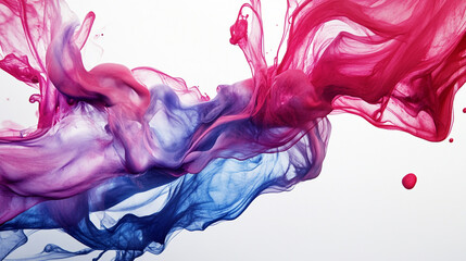 Aufkleber - Colorful abstract ink swirling in water creates beautiful dynamic patterns and textures