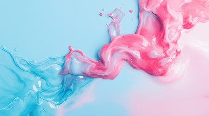 Canvas Print - Colorful liquid patterns with ample copy space