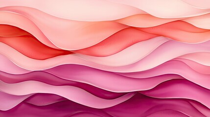 Sticker - Glazed watercolor idea. Abstract wave patterns in soft pink and coral hues create a calming visual effect.