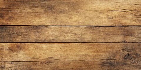 Wall Mural - Natural light wood texture background with warm brown tones, featuring horizontal wooden planks and ample copy space for a banner design.