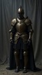 © Cozy Coffee Bar - Medieval knight wearing full body armor stands guard