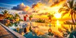 © Man888 - Luxurious Infinity Pool Golden Hour Escape: Exotic Cocktails & Tropical Paradise