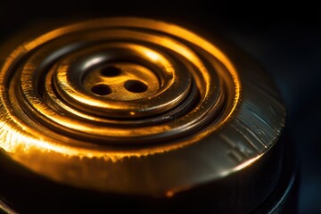 Poster - A close-up shot of a metal object on a table, great for product or scientific illustrations