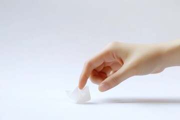 Aufkleber - A person holding a piece of paper in their hand with a thoughtful expression