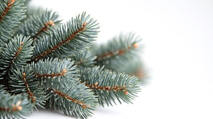 Poster - Close-up of a pine tree branch with needles and cones, great for nature or landscape images