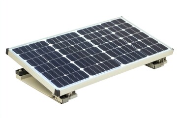 Poster - Close-up view of a solar panel on a white background