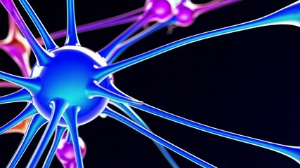 Poster - abstract neural network visualization with glowing connections
