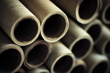Poster - A close-up view of a bunch of pipes