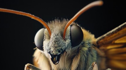 Sticker - Close-up shot of a moth's face