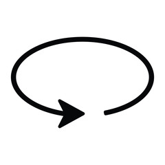 Poster - Circle arrow icon. Rotation arrow icon. 360 degree arrow icon. vector illustration.  