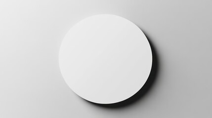 Aufkleber - White circle on a light gray background.