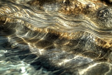 Poster - A close-up view of a wave in a body of water, great for use in travel or nature-related projects