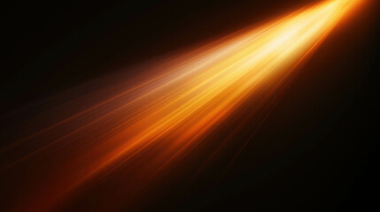 Poster - Soft Orange Light Beam Cutting Through Dark Space with Dramatic Effect