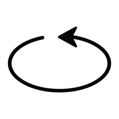 Poster - Rotation arrow icon. Circle arrow icon. 360 degree arrow icon. vector illustration.  