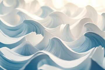 Poster - A detailed view of a wavy paper texture, suitable for design and illustration purposes