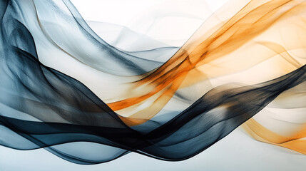 Poster - Colorful fabric waves gracefully flow and intertwine in a dynamic display of motion