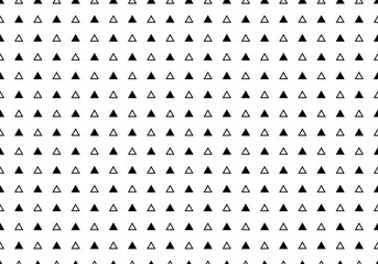 Wall Mural - black and white pattern with triangles. seamless black and white pattern with small triangles. black