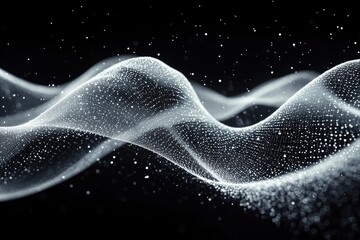 Wall Mural - a monochrome image of a wave, with a simple yet powerful composition