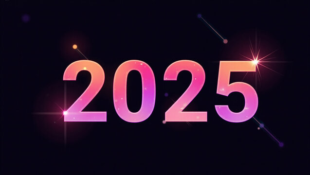 Number of 2025 in bold, gradient colours