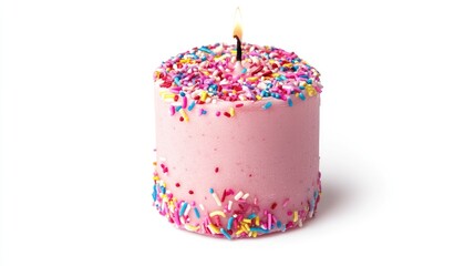 Poster - birthday candles isolated on white