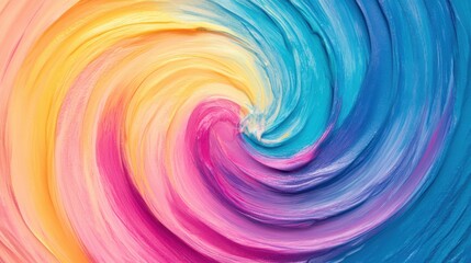 Poster - A vivid swirl of colors captivates with a blend of warm and cool tones, showcasing an artistic expression of motion and harmony