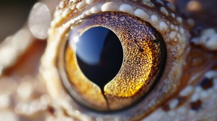 Poster - A detailed view of a reptile's eye, with scales and pupils visible