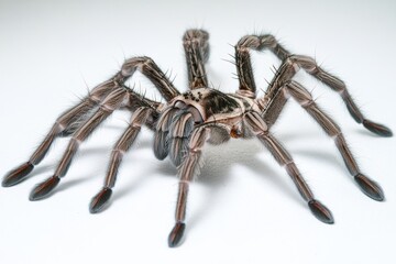 Poster - A large spider sits atop a white surface