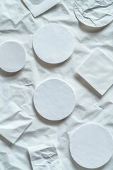 Poster - A white sheet of paper with circles cut out from it, suitable for creative projects and DIY crafts