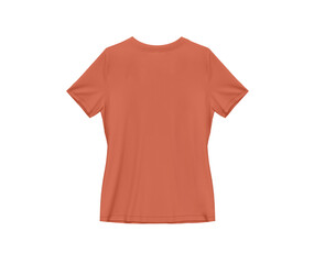 Wall Mural - heather orange blank tee shirt waist wear, women template mockup back view