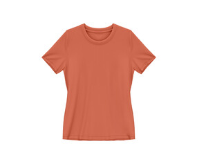 Wall Mural - heather orange blank tee shirt waist wear, women template mockup front view
