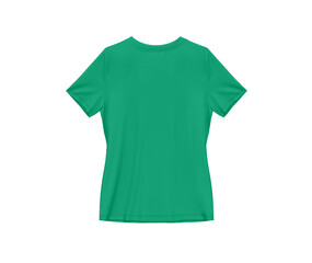 Wall Mural - kelly green blank tee shirt waist wear, women template mockup back view