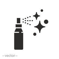 Wall Mural - concept disinfection and cleanness, sanitizing spray bottle icon, clean surface, antiseptic flat vec
