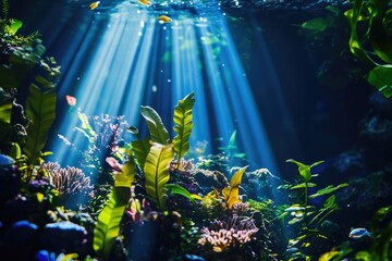 Aufkleber - A photo of sunlight shining through ripples on a body of water